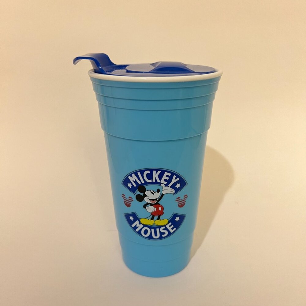 Disney Mickey Mouse Blue Tumbler Cup with Lid 32 Ounce New